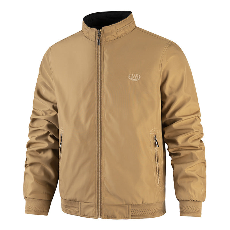 Men's Fashion Transitional Jacket with High Collar and Practical Side Pockets Mune Fashion
