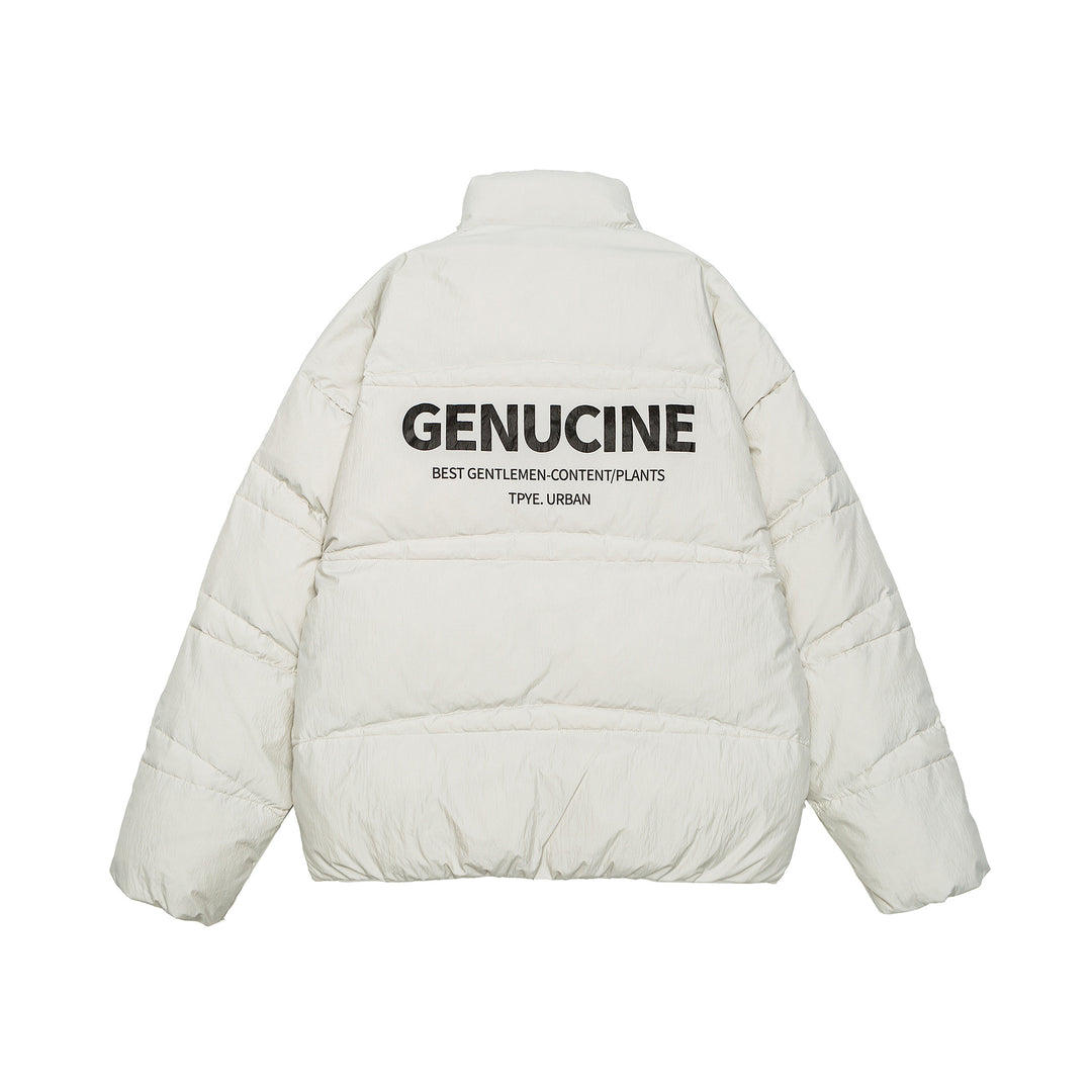 Men's Shorter Oversized Padded Puffer with High Stand Collar and Metal Zipper Mune Fashion