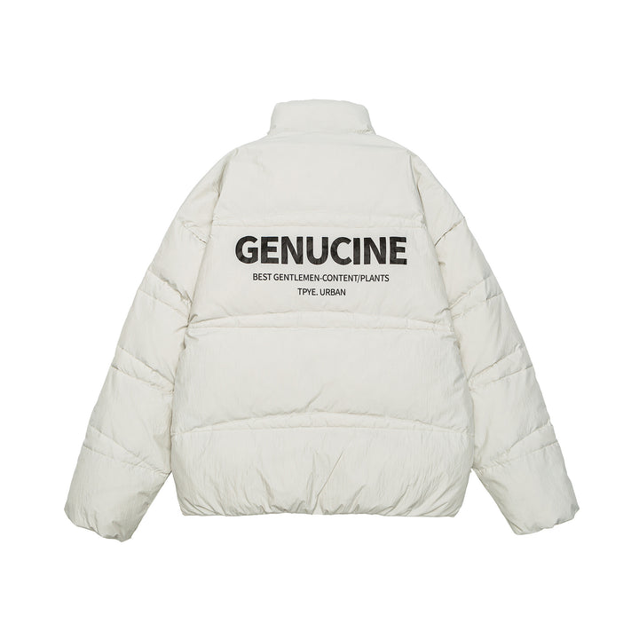 Men's Shorter Oversized Padded Puffer with High Stand Collar and Metal Zipper Mune Fashion