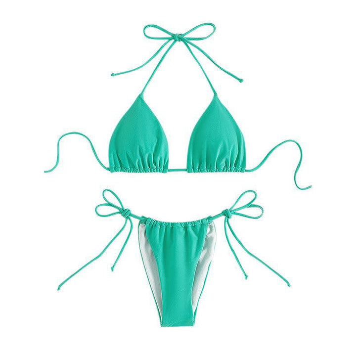 Women's triangle bikini with adjustable tie details and elastic waistband Mune Fashion
