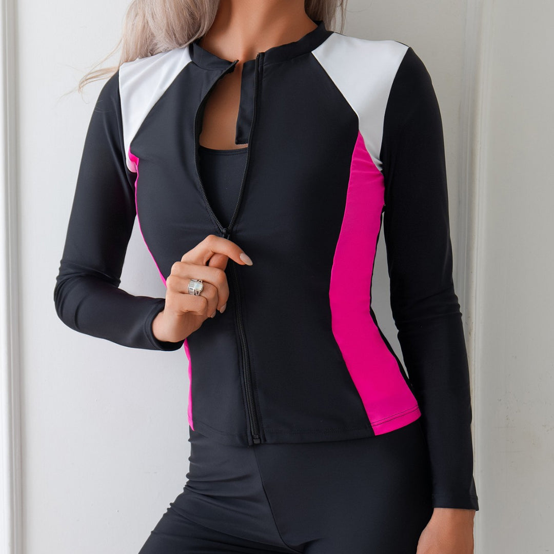 Damen Sportlicher Langarm-Surfsuit mit integriertem Shorts Echo Archiv