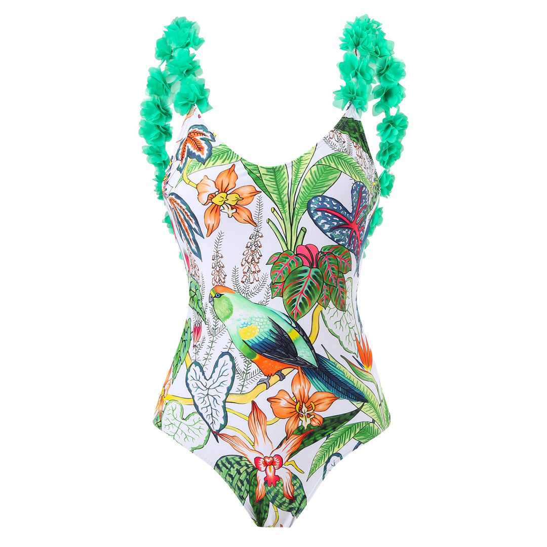 Women’s swimsuit with ruffle details and matching wrap skirt Mune Fashion