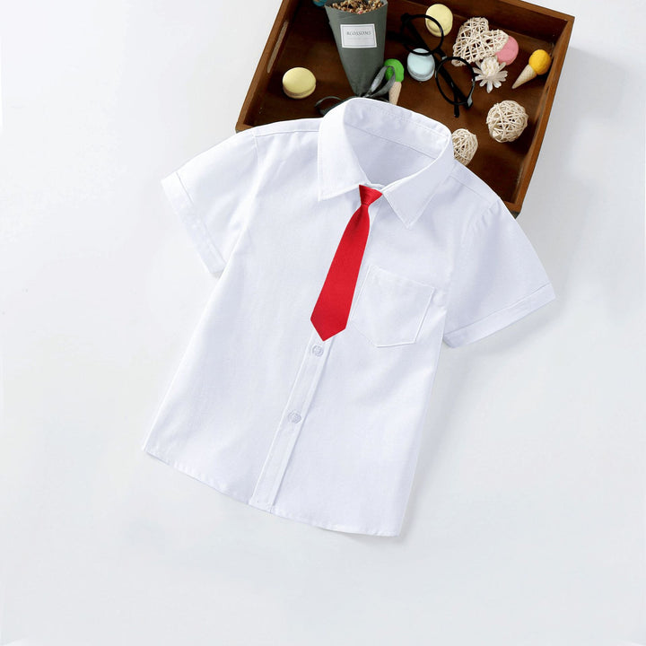 Children's short-sleeve shirt with collar and tie Mune Fashion