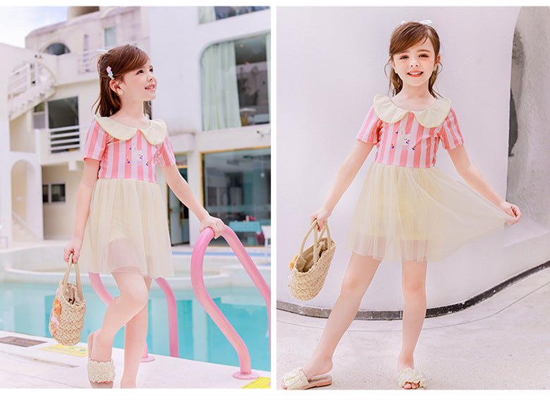Women's tulle dress with cute collar Mune Fashion