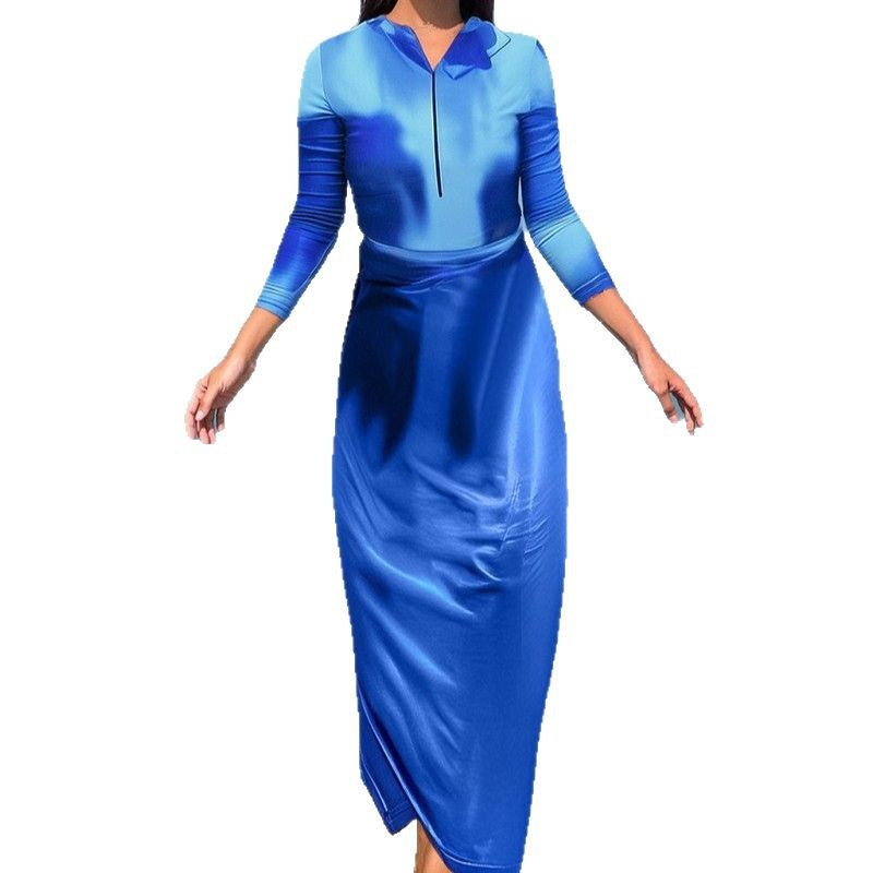Women’s Sporty Beach Dress with Long Sleeves Mune Fashion