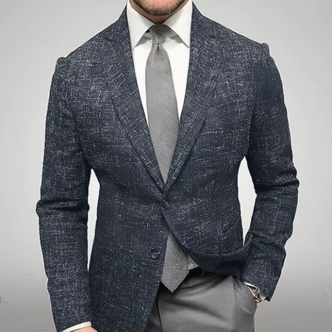 Men's tailored blazer with Glencheck pattern and single-button silhouette Mune Fashion