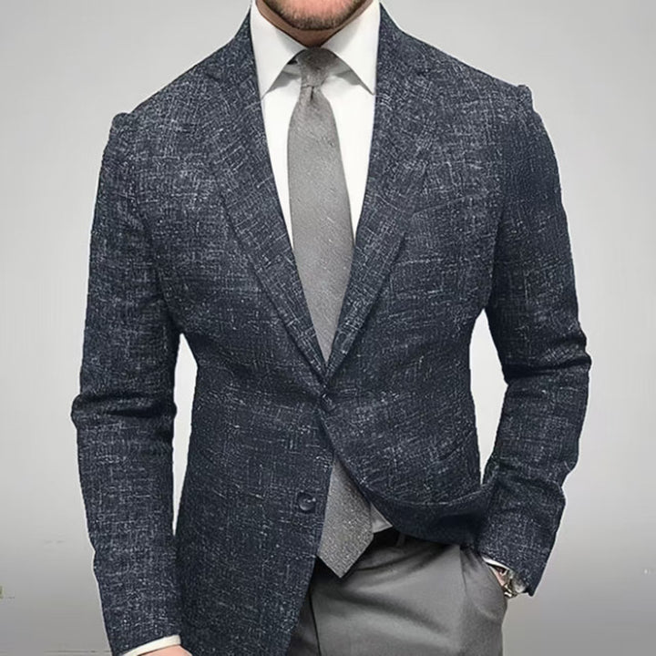Men's tailored blazer with Glencheck pattern and single-button silhouette Mune Fashion