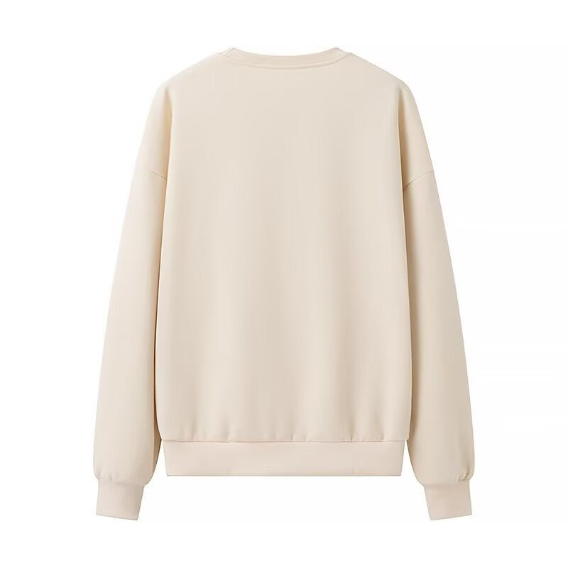 Women's Oversized Sweatshirt with Decorative Bow Appliqué Mune Fashion