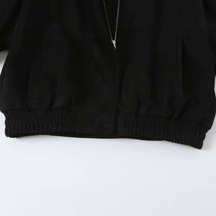 Women's Short Double-Breasted Peacoat with High Standing Collar and Shoulder Straps Mune Fashion