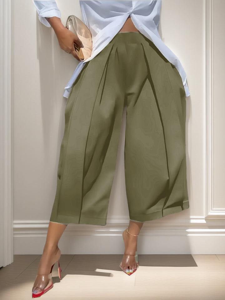 Women's culotte pants with wide leg and precise crease Mune Fashion