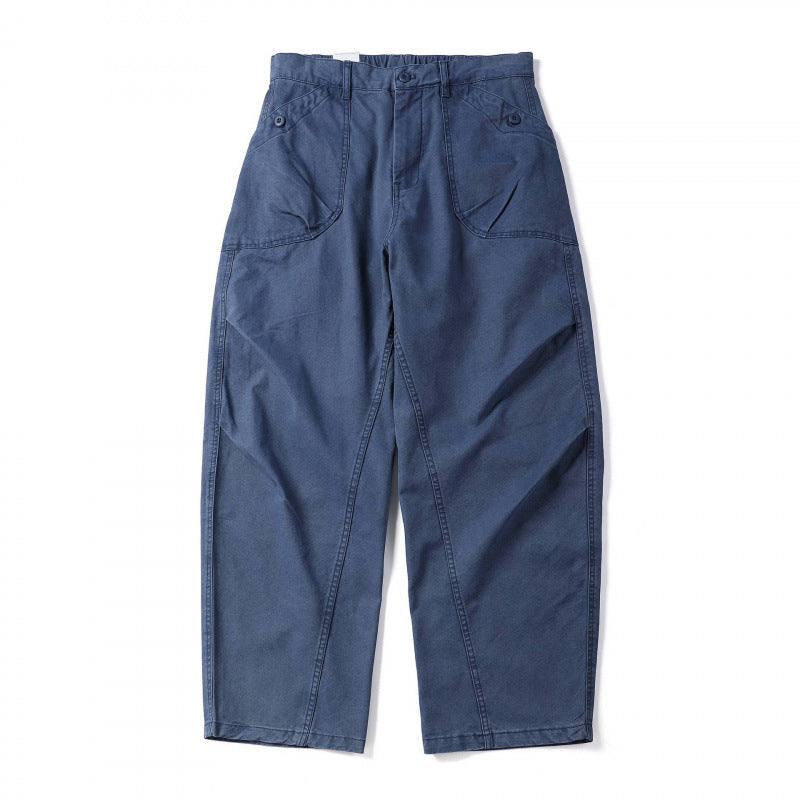 Unisex Loose Utility Pants with High Waist, Wide Leg and External Work Pockets Mune Fashion