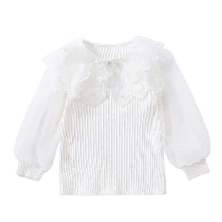 Ladies blouse with elegant lace decoration Mune Fashion