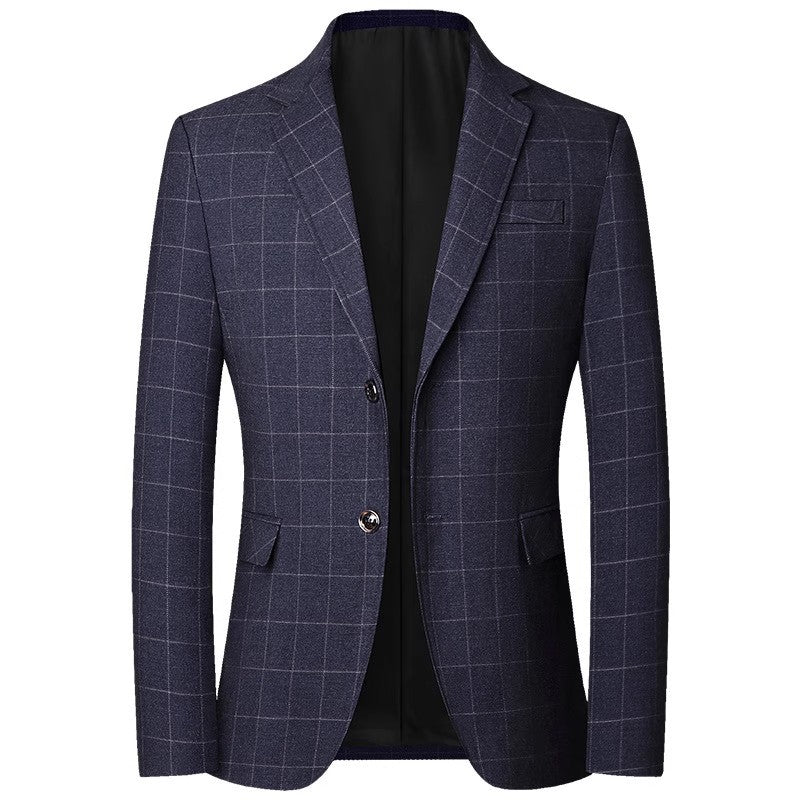 Men's Slim-Fit Blazer in Checkered Look with Classic Button Closure Mune Fashion