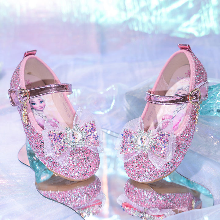 Girls Glittering Ballerina with Decorative Bow Application Mune Fashion