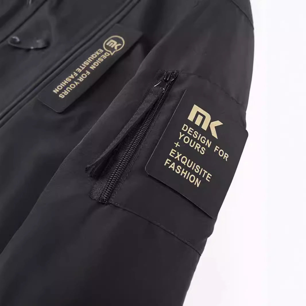 Men's hooded field jacket with camouflage mesh lining and water-repellent utility outer layer Mune Fashion