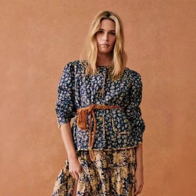 Women Braided Basket Bag made of Straw with Leather Handles and Ruffle Edge Mune Fashion