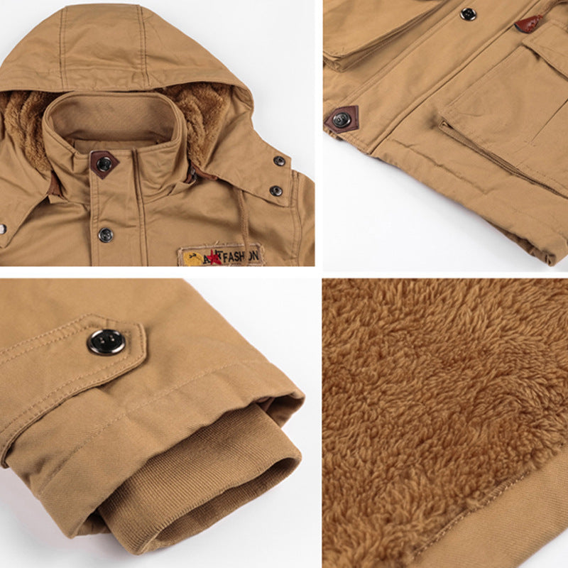 Men's urban thermal canvas parka with all-over plush lining and utility pockets Mune Fashion