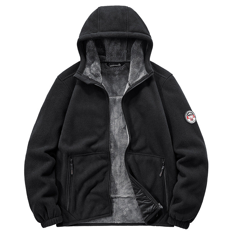 Men's Fleece Jacket with Hood Mune Fashion