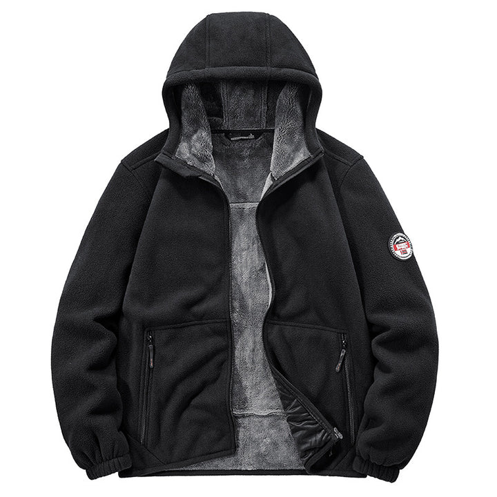 Men's Fleece Jacket with Hood Mune Fashion
