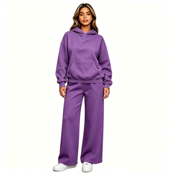 Women Casual Hoodie with Loose Pants Mune Fashion
