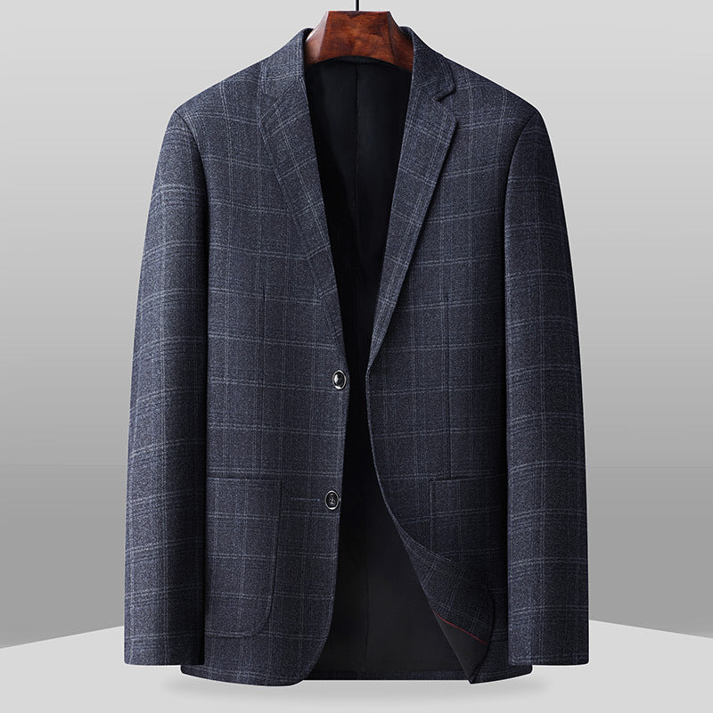 Men's Checkered Blazer in Casual Blazer Style with Subtle Texture Mune Fashion