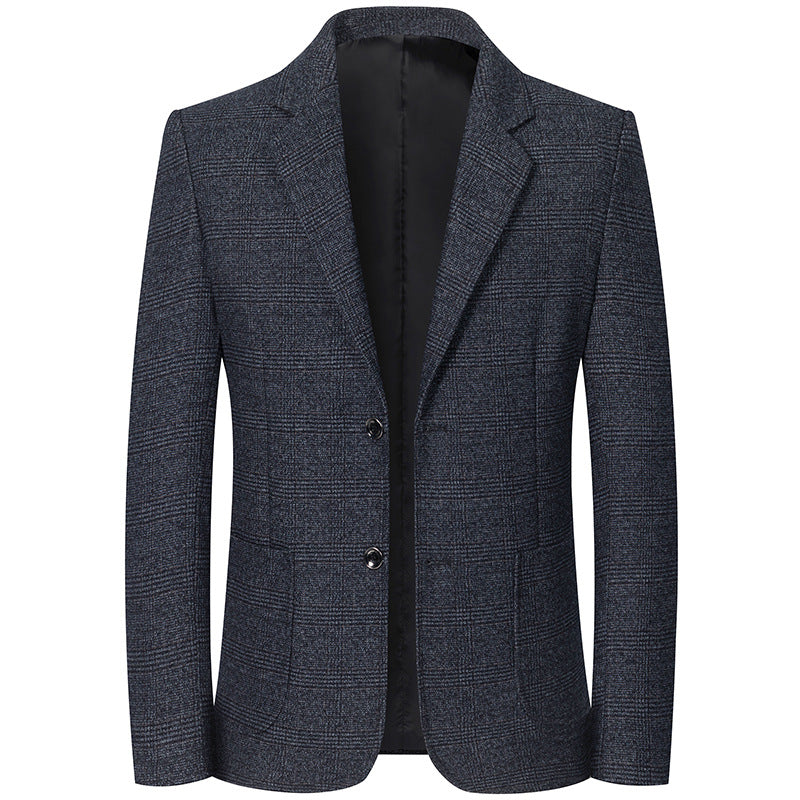 Men's Tailored Glencheck Blazer in City Blazer Style with Light Inner Lining Mune Fashion