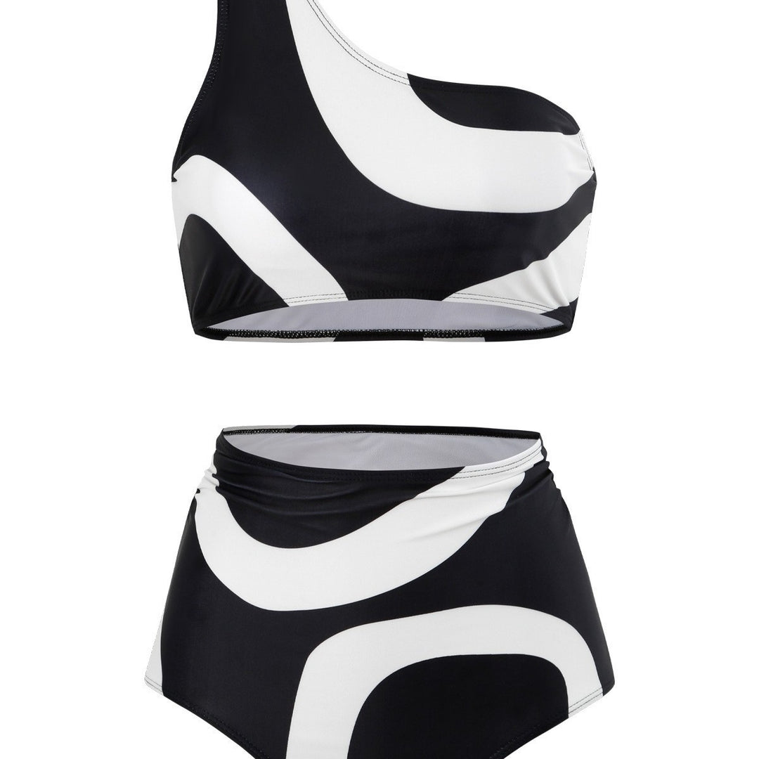 Women's bikini set with asymmetrical top and elegant wrap skirt Mune Fashion
