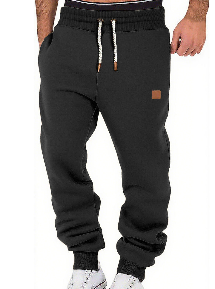 Men's Relax-Fit Fleece Jogging Pants with Cuffs and Drawstring Mune Fashion