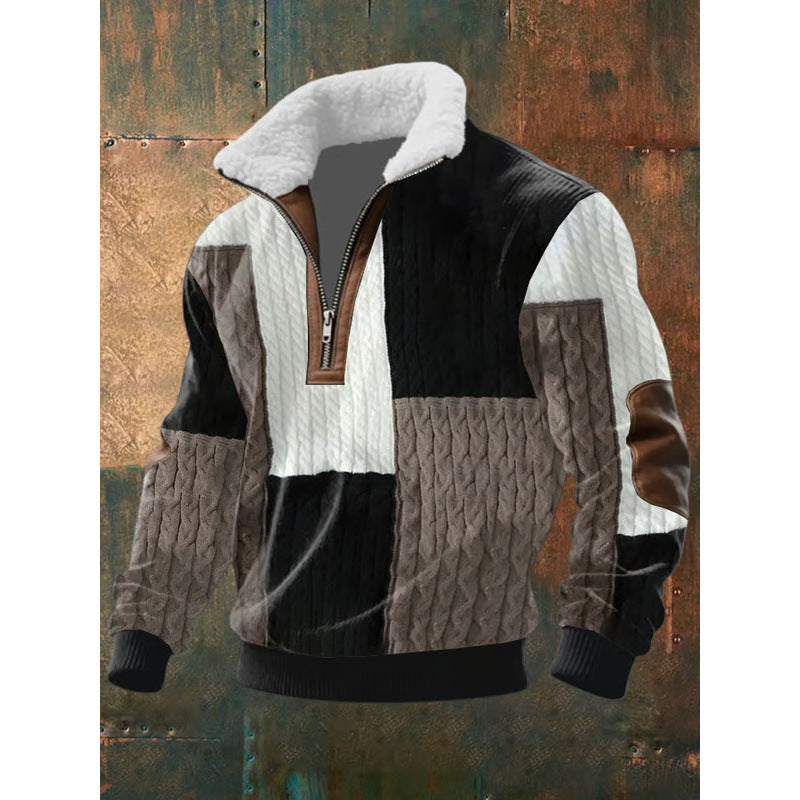 Men's Urban Fleece Pullover with Tree Motif Mune Fashion