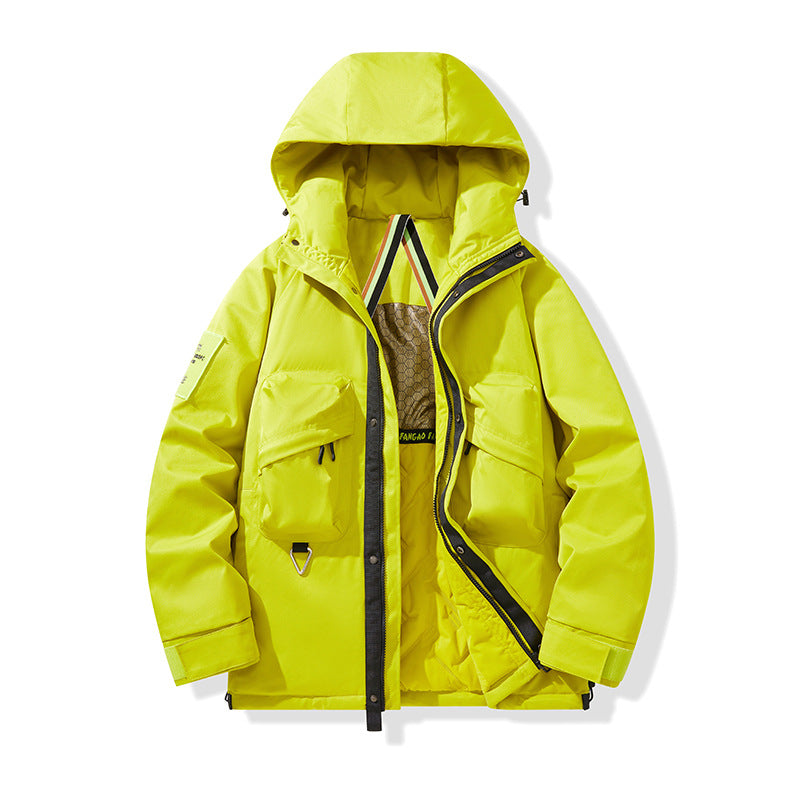 Men's Technical Utility Parka with Hood, multifunctional Front Pockets and Thermal Lining Mune Fashion