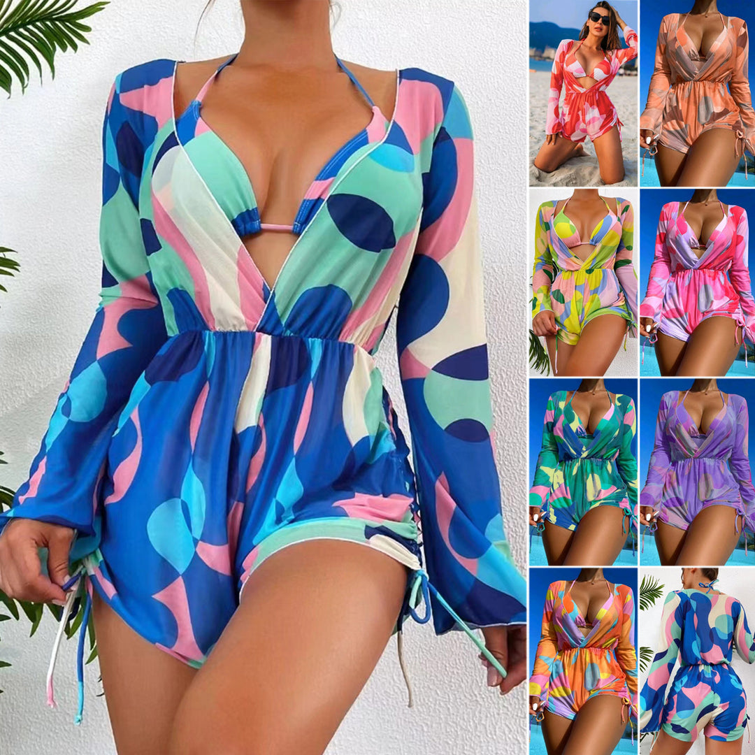 Women's beach outfit with airy tunic and bikini Mune Fashion