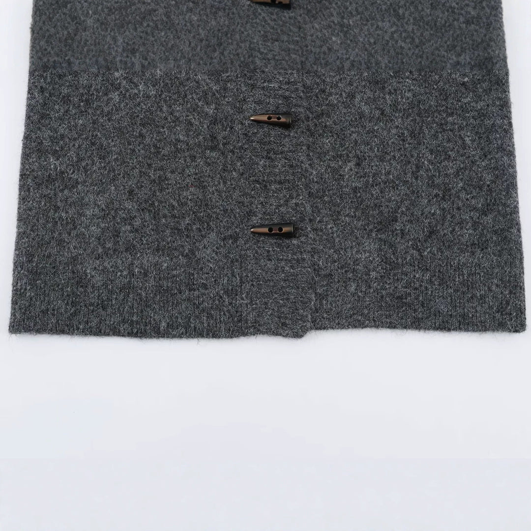 Women's Norwegian patterned wool blend duffle coat with shawl collar and toggle fastenings Mune Fashion