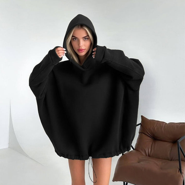 Women's Oversize Hoodie with Adjustable Drawstring Hem Mune Fashion