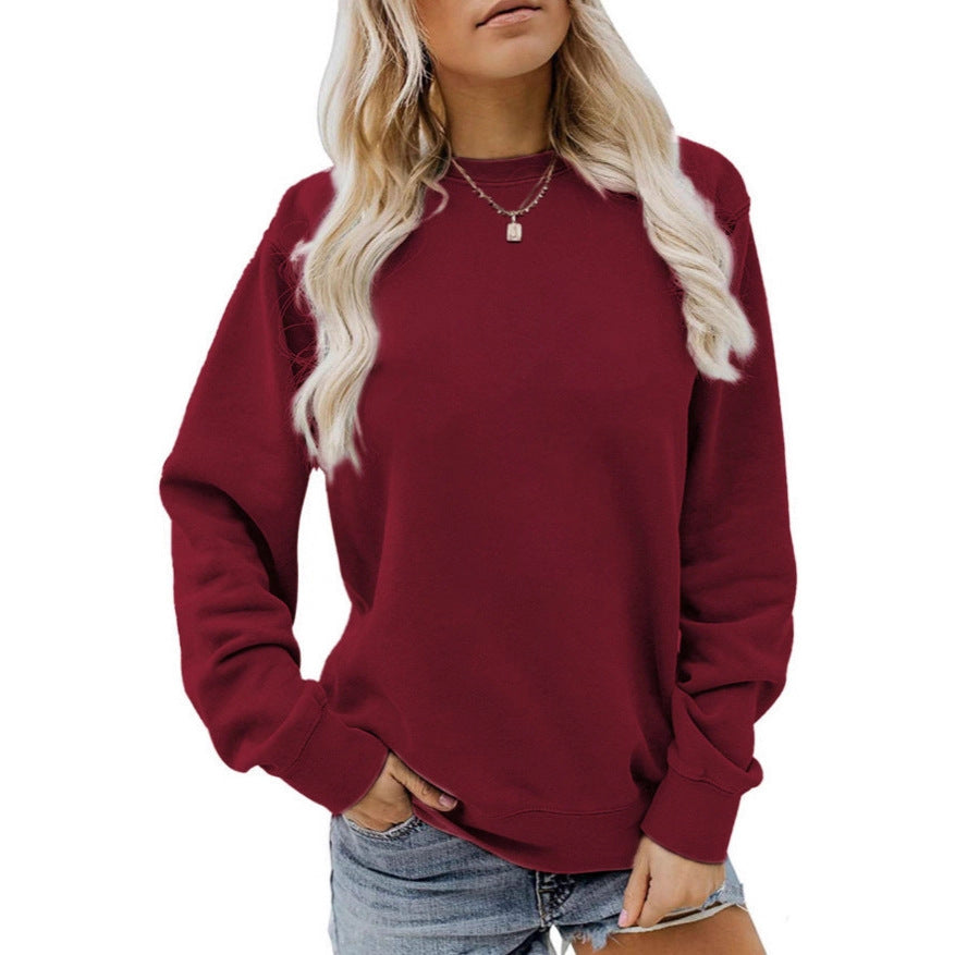 Women's casual oversized sweatshirt with round neck and soft cotton fleece Mune Fashion