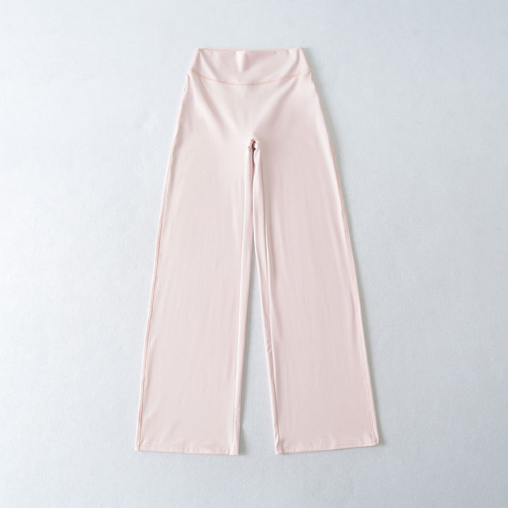 Women's Wide High Waist Lounge Pants made of Stretch Jersey with Flowing Flare Mune Fashion