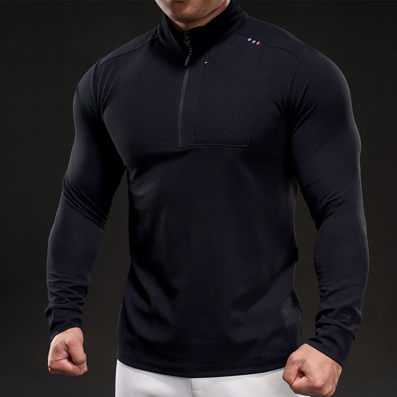 Men's Slim-Fit Thermal Long Sleeve with Stand-Up Collar and Chest Zip Mune Fashion