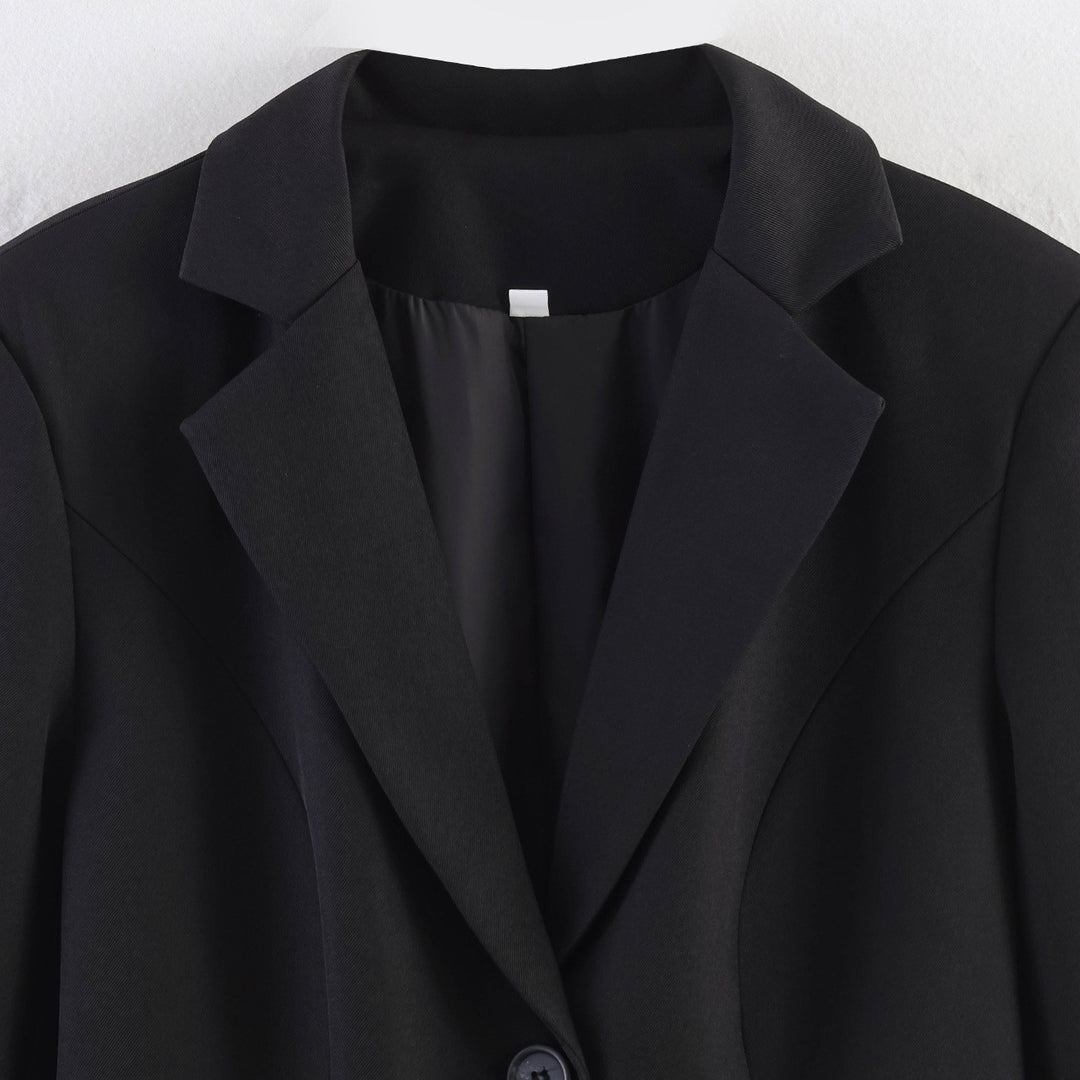 Women's tailored blazer with lace hem and flap pockets Mune Fashion