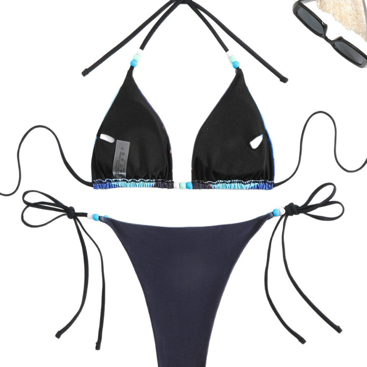 Women's Triangle Bikini with fashionable pearl details Mune Fashion
