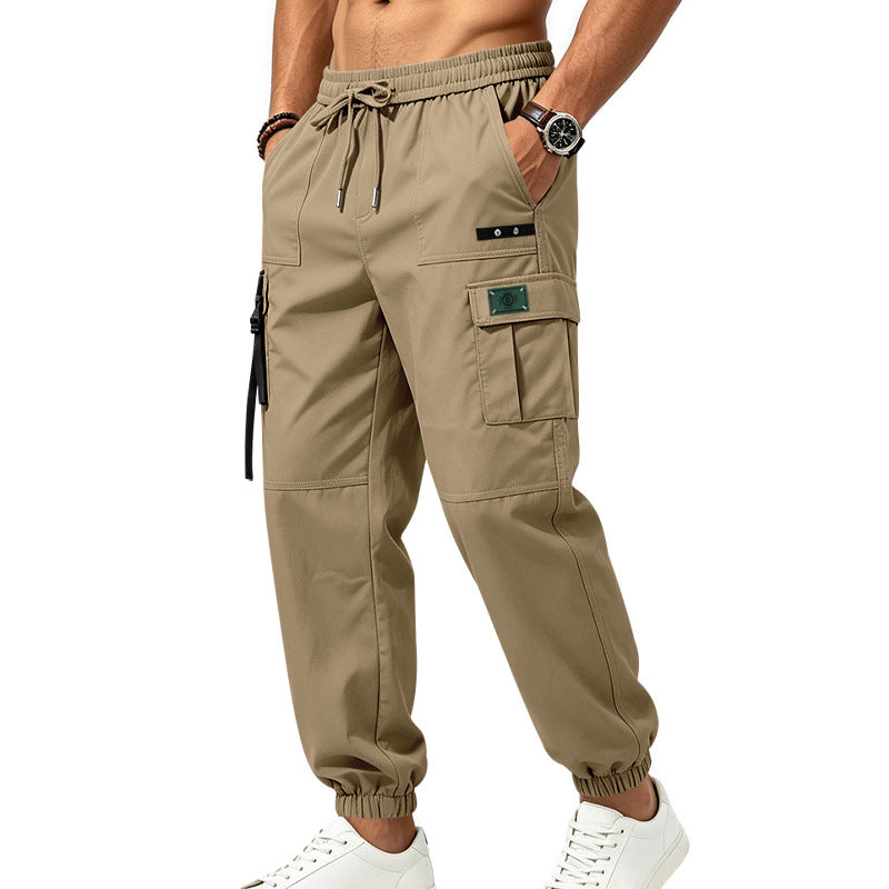 Men's cargo jogging pants with drawstring, elastic cuffs, and multi-pocket design Mune Fashion
