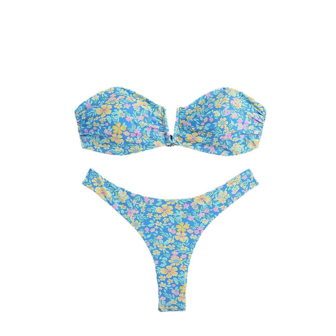 Women’s bandeau bikini with floral design and elegant closure Mune Fashion