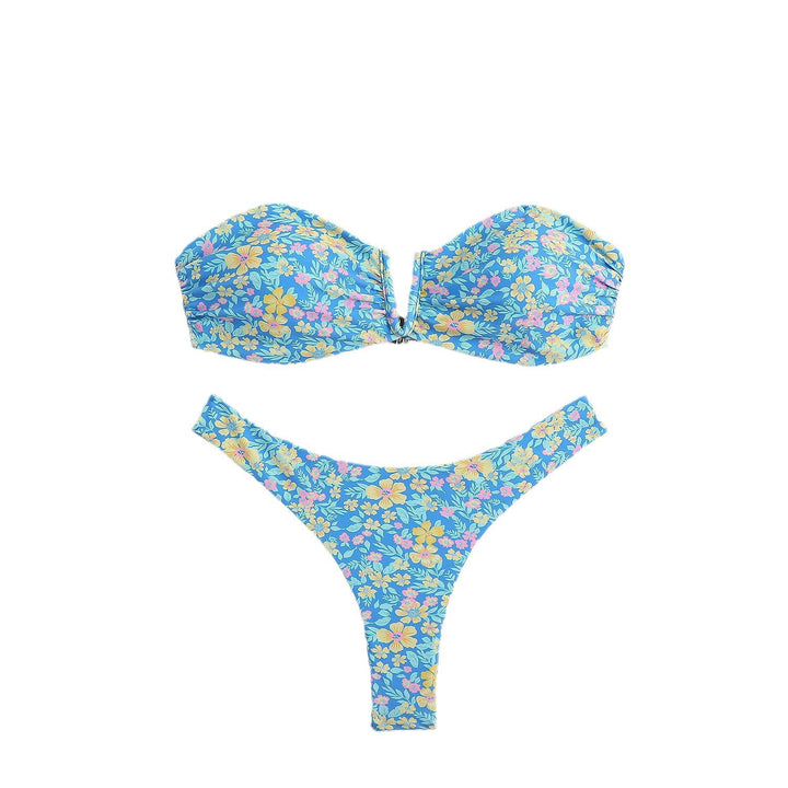 Women’s bandeau bikini with floral design and elegant closure Mune Fashion