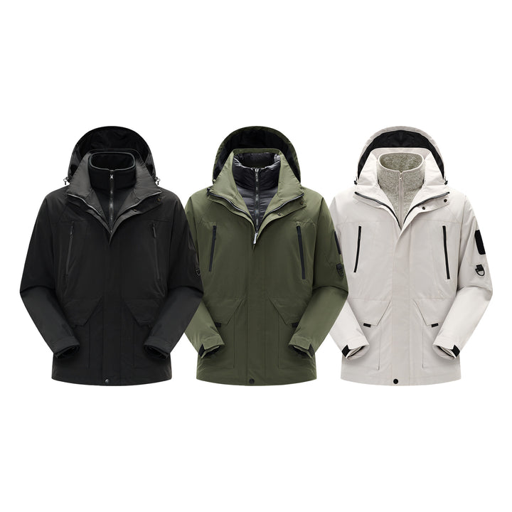 Men's technical waterproof outdoor jacket with hood, welded seams and concealed zippers Mune Fashion