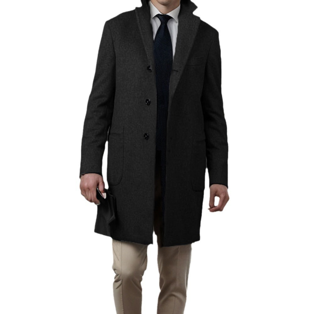 Men's Long Cut Single-Breasted Coat with Slim Silhouette Mune Fashion