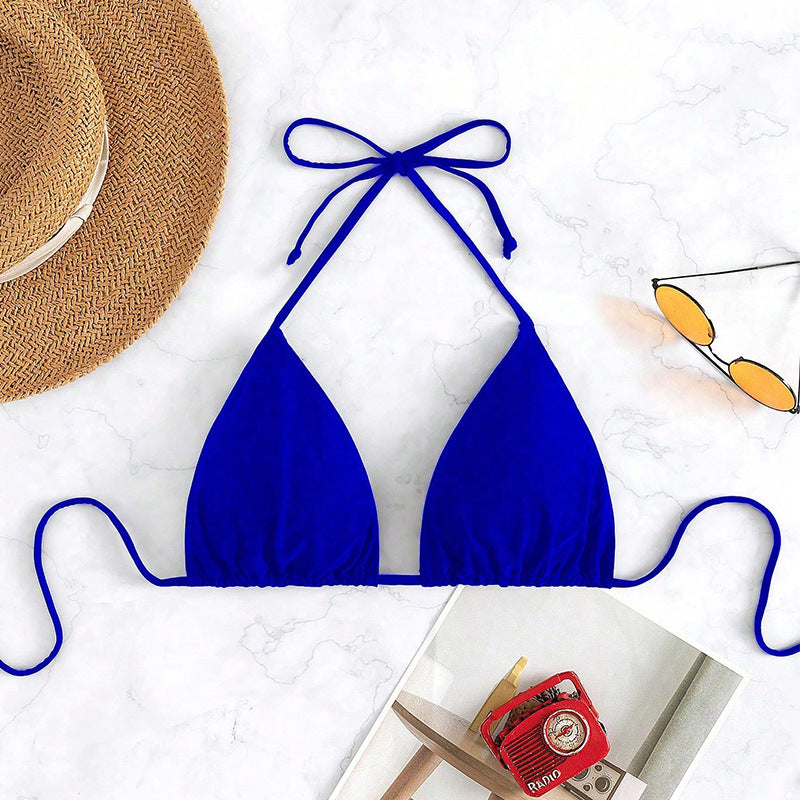 Women's Triangle Bikini with Adjustable Straps and Tying Details Mune Fashion