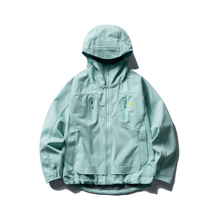 Unisex Lightweight Softshell Outdoor Jacket with Adjustable Hood, Water-Repellent Membrane, and Ergonomic Breast Pockets Mune Fashion