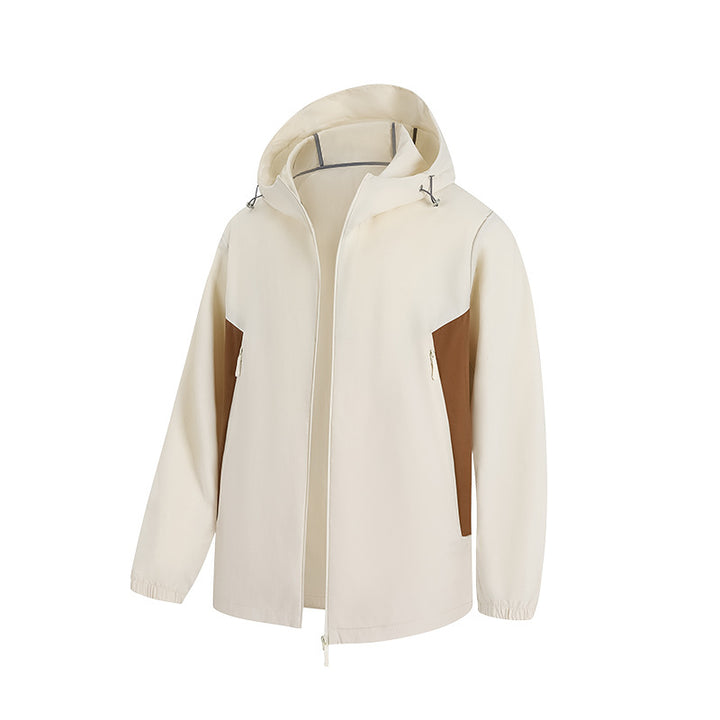 Men's waterproof ultralight hooded shell jacket with ventilation zones and sealed seams Drune