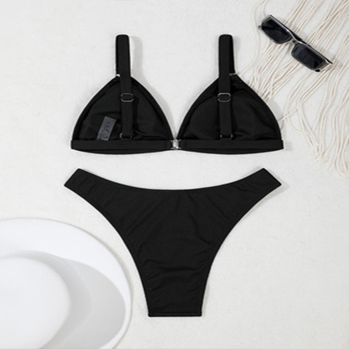 Women's Triangle Bikini with Decorative Ring Detail Mune Fashion