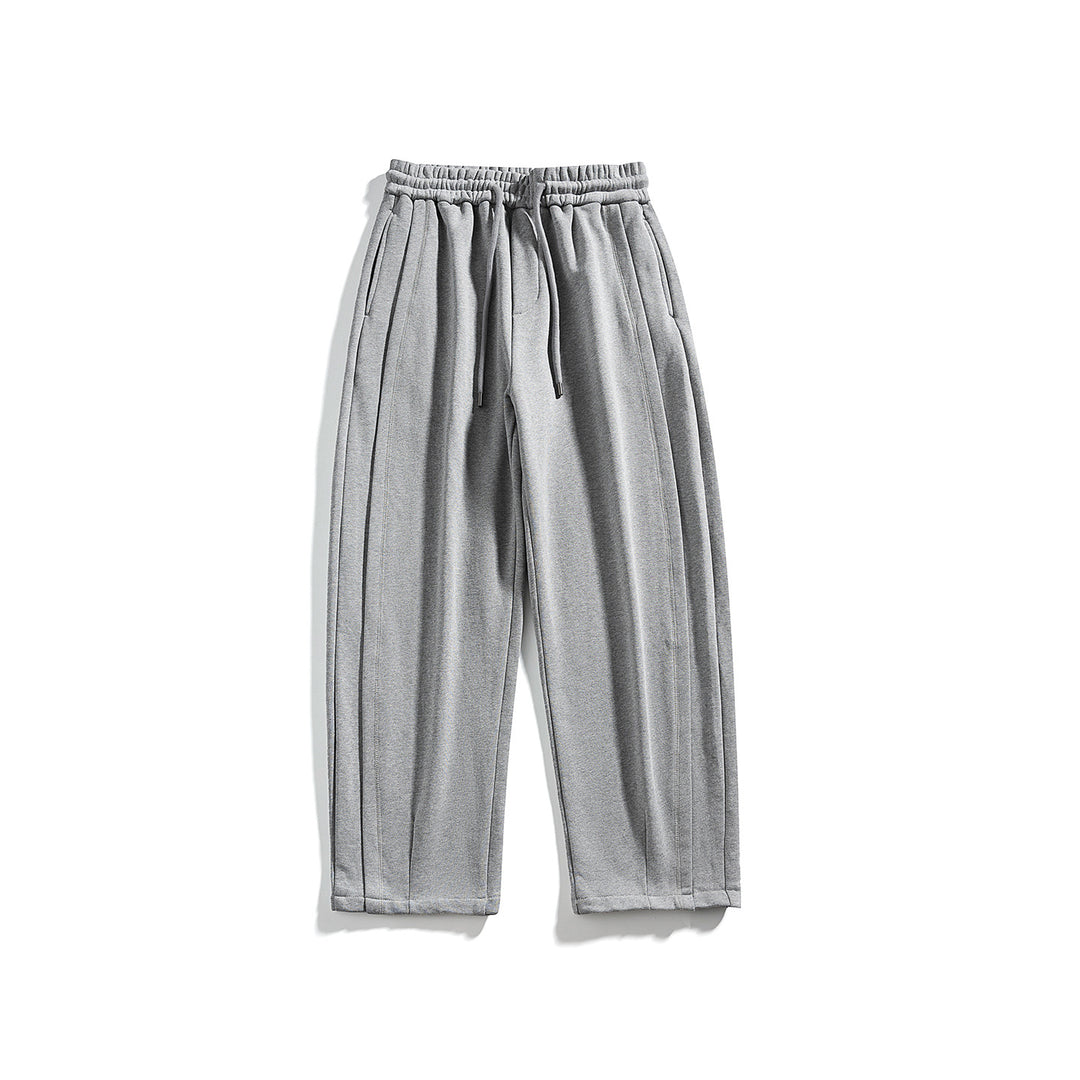 Herren Lässige Jersey-Hose mit Kordelzug, geradem Bein und dekorativen Steppnähten Mune Fashion