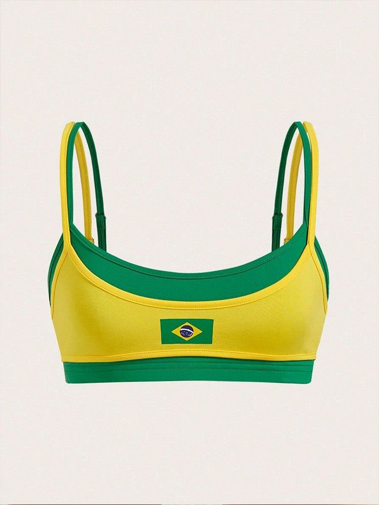 Women’s sporty bustier set with elastic ribbed shorts and V-shaped waistband Mune Fashion