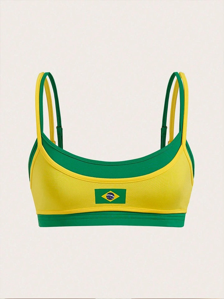 Women’s sporty bustier set with elastic ribbed shorts and V-shaped waistband Mune Fashion